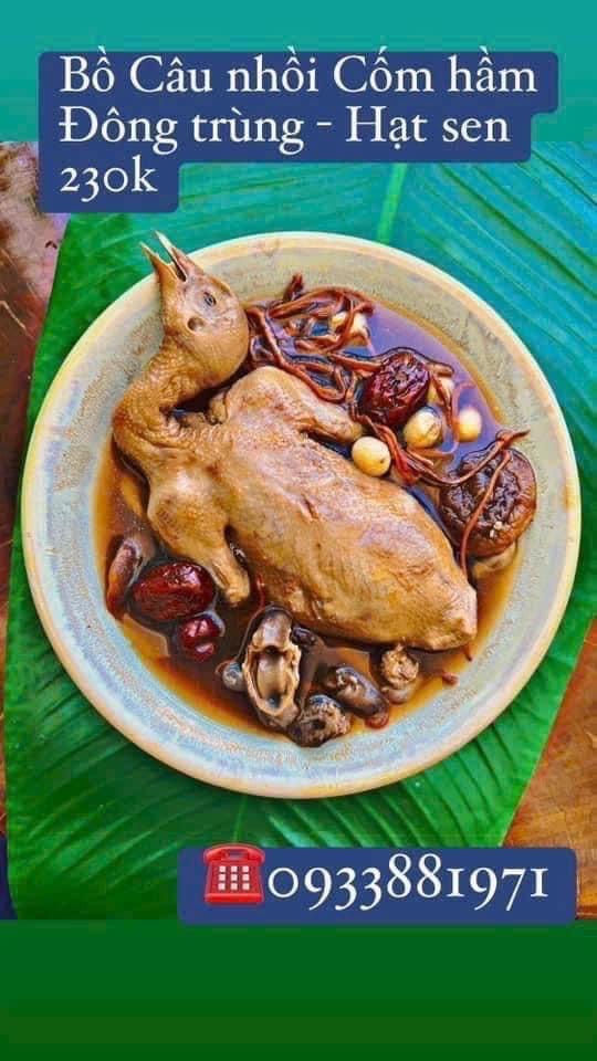 Bồ câu hầm nấm đông trùng-duoc-ban-tai-Bếp Vị Bắc