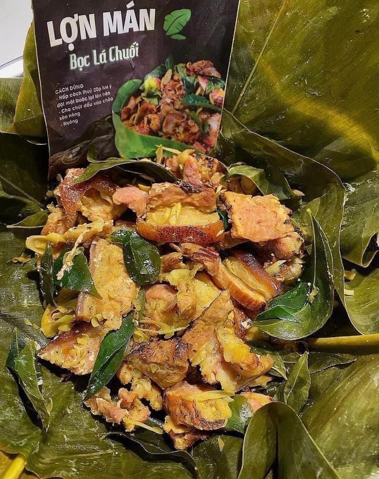 Lợn Mán bọc lá chuối-duoc-ban-tai-Bếp Vị Bắc