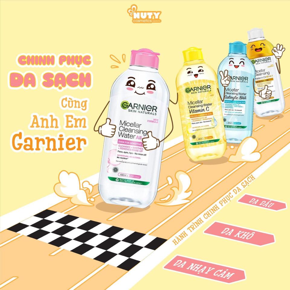 Nước Tẩy Trang Cho Mọi Loại Da Garnier Micellar Water MÀU HỒNG - cho da nhạy cảm-duoc-ban-tai-GenZstore