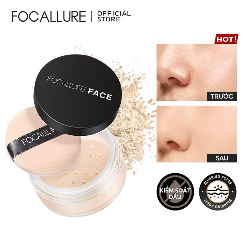 Phấn phủ FOCALLURE 3 màu sắc tùy chọn trang điểm nền thời trang 7g tone sáng 01-duoc-ban-tai-GenZstore