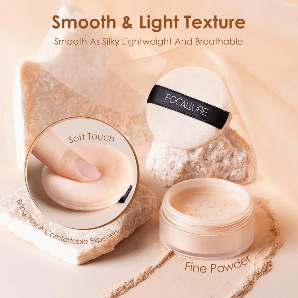 Phấn phủ FOCALLURE 3 màu sắc tùy chọn trang điểm nền thời trang 7g tone sáng 01-duoc-ban-tai-GenZstore