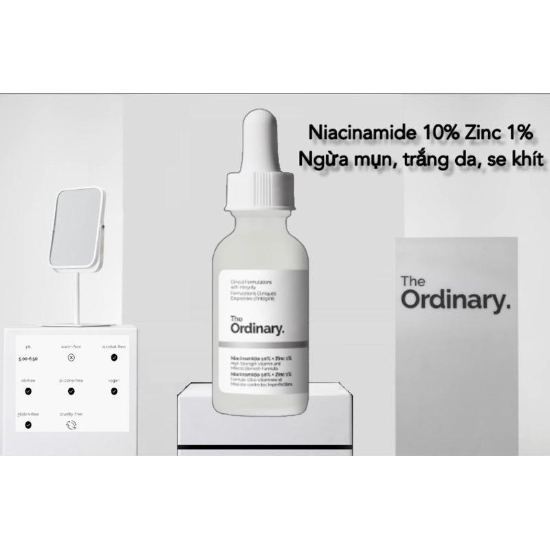 Serum The Ordinary Niacinamide 10% + Zinc 1% giảm mụn giảm thâm, se khít lỗ chân lông-duoc-ban-tai-GenZstore
