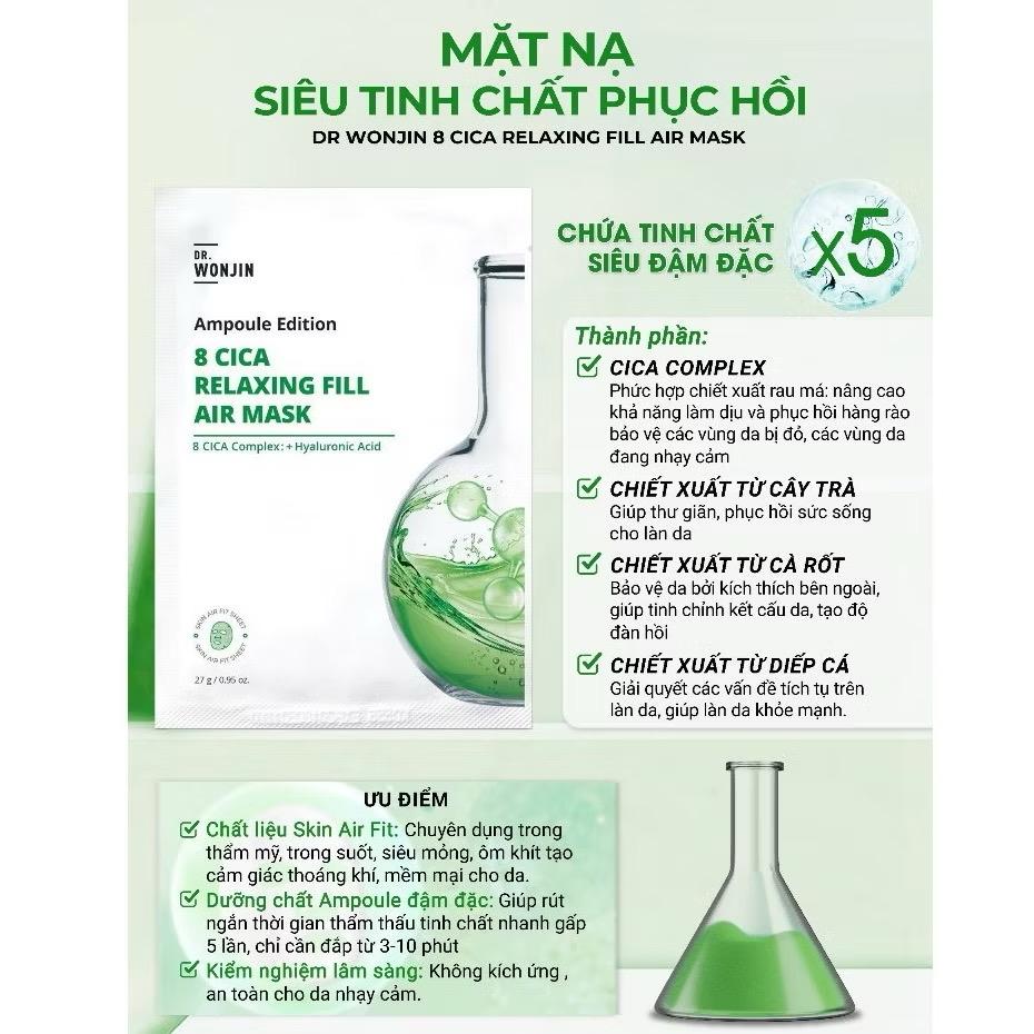 Mặt Nạ Dưỡng Da Chuyên Sâu Wonjin Fill Air Mask 27g CICA-duoc-ban-tai-GenZstore
