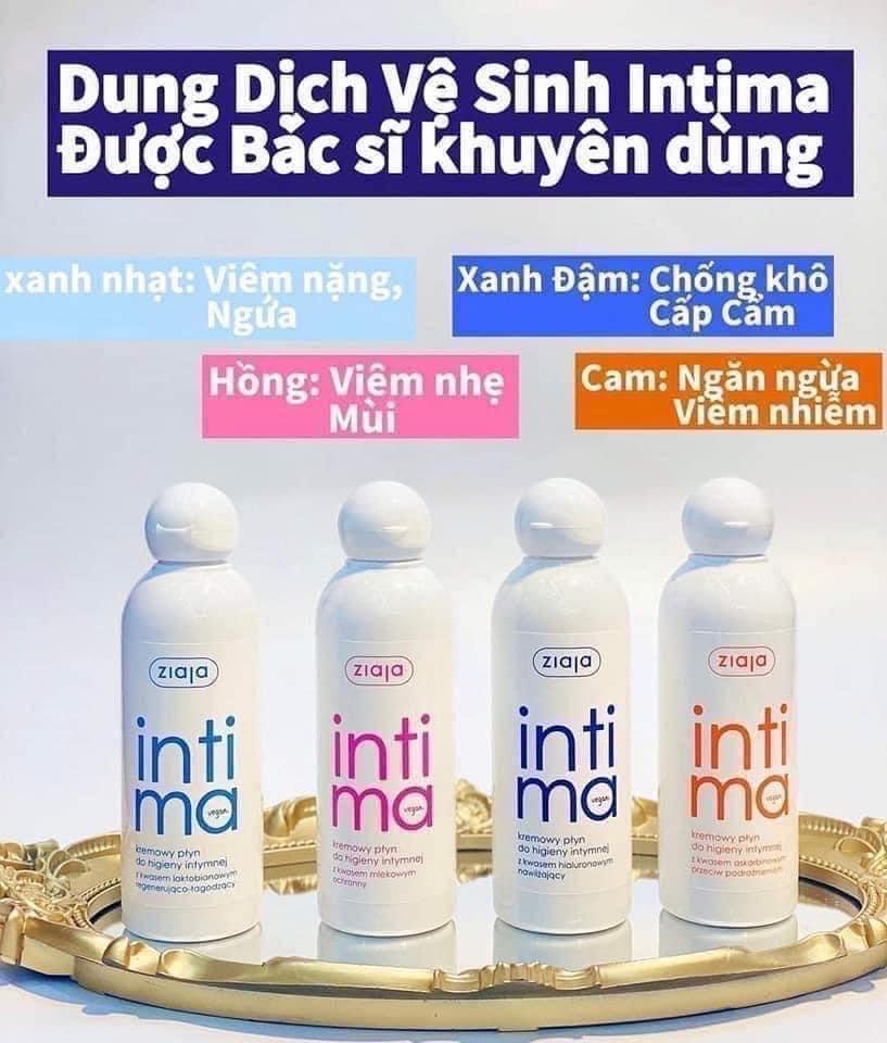 Dung Dịch Vệ Sinh Phụ Nữ Intima Ziaja - 200ml (chống khô, cấp ẩm - xanh đậm)-duoc-ban-tai-GenZstore