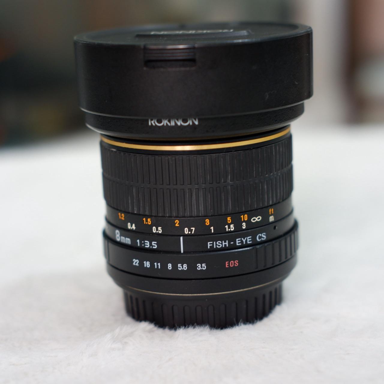 ROKINON 8mm F3.5 Fisheye FOR CANON , 95%-duoc-ban-tai-Máy Ảnh Shop