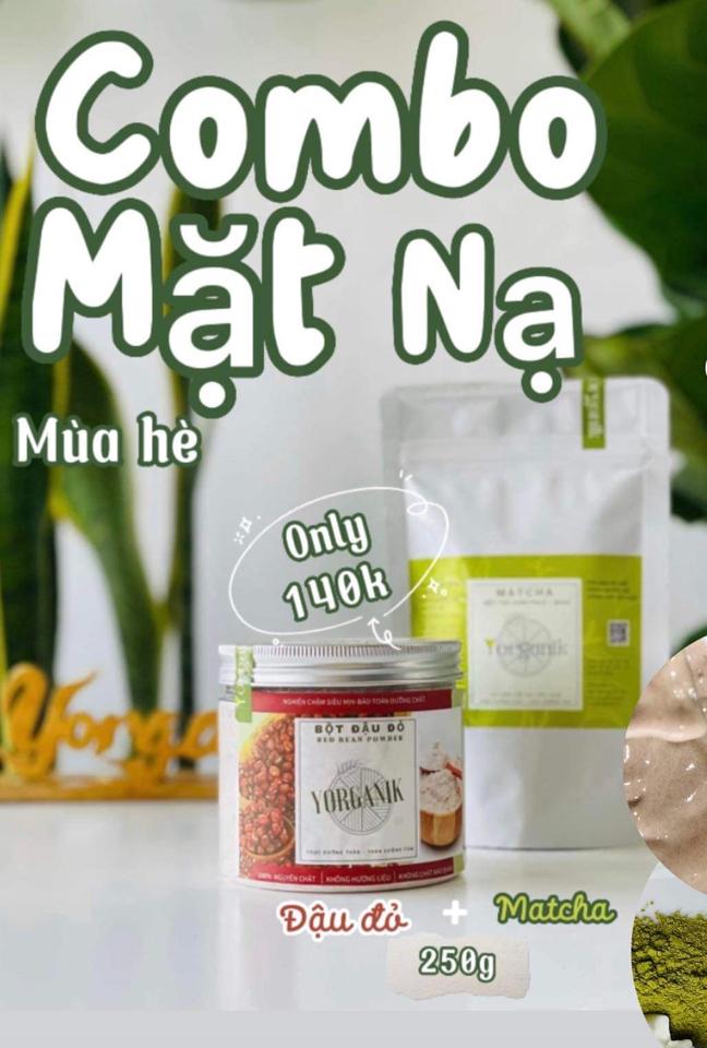 Combo Đắp mặt nạ Matcha Đậu Đỏ-duoc-ban-tai-Thực Phẩm Yorganik
