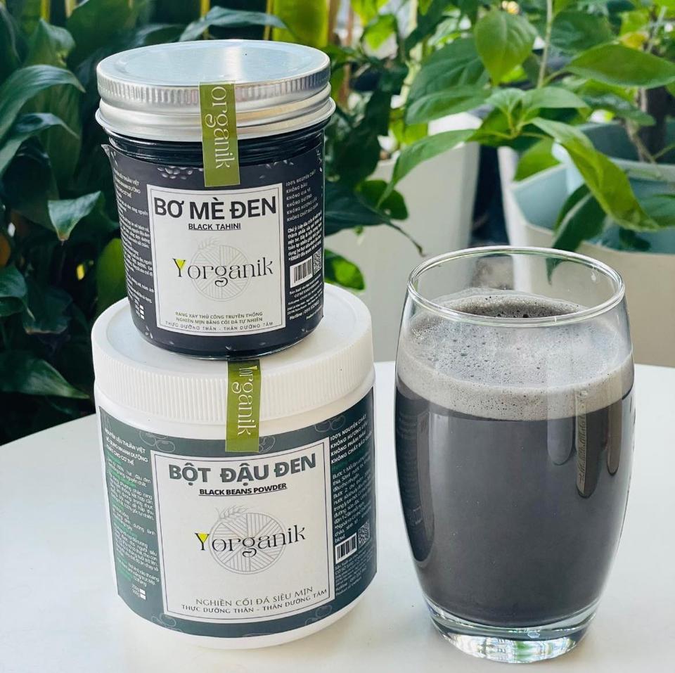 Combo 02 Bơ Bột Mè Đen Đậu Đen 450g-duoc-ban-tai-Thực Phẩm Yorganik