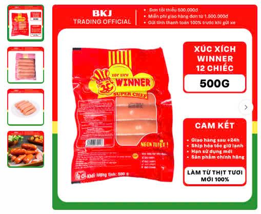Xúc Xích CP Winner 12-duoc-ban-tai-TL Foods