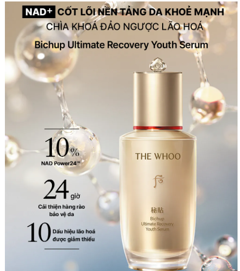 [ Chai 20ml ] Tinh chất bichup The Whoo phục hồi trẻ hóa làn da Anti-Aging Essence jaseng bichup-duoc-ban-tai-BTLoan