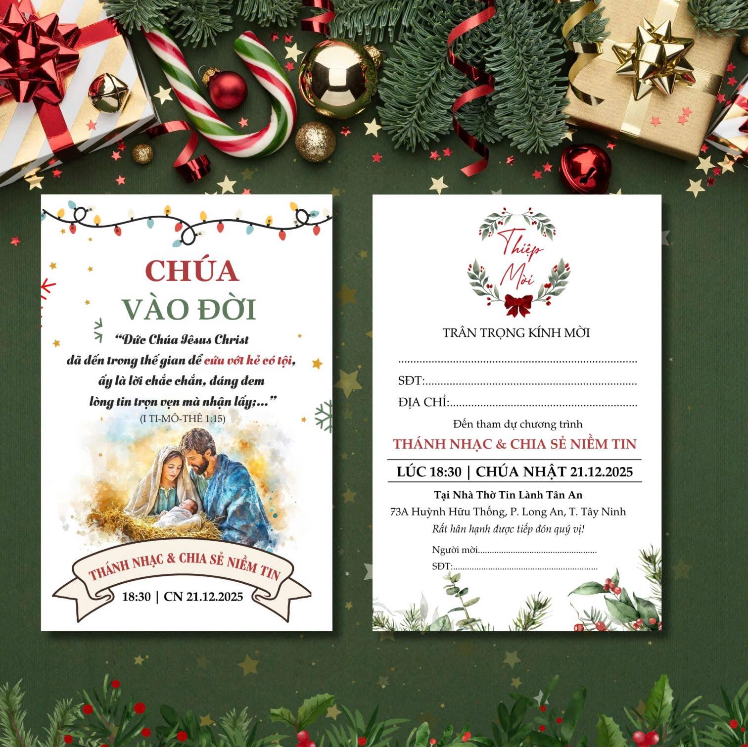 Thiệp mời Truyền giảng Giáng sinh 2025 - Mẫu 02-duoc-ban-tai-In Cơ Đốc