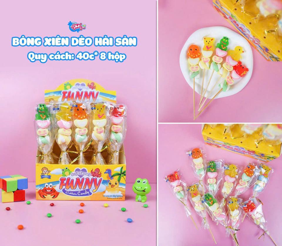 Kẹo Bông Dẻo Xiên Hải Sản-duoc-ban-tai-Bánh Kẹo Minh Tiến