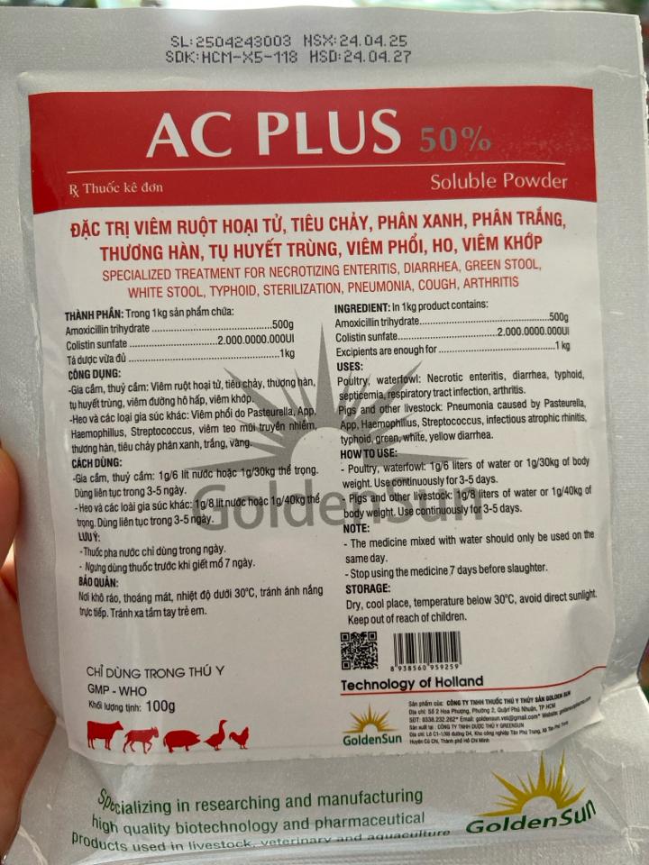 Amoxcoli 50% 100g - golden-duoc-ban-tai-Thuốc Thú Y Vân Lan