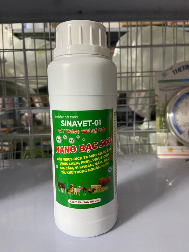 Sát trùng Nano bạc 500 500ml - Aminvet-duoc-ban-tai-Thuốc Thú Y Vân Lan