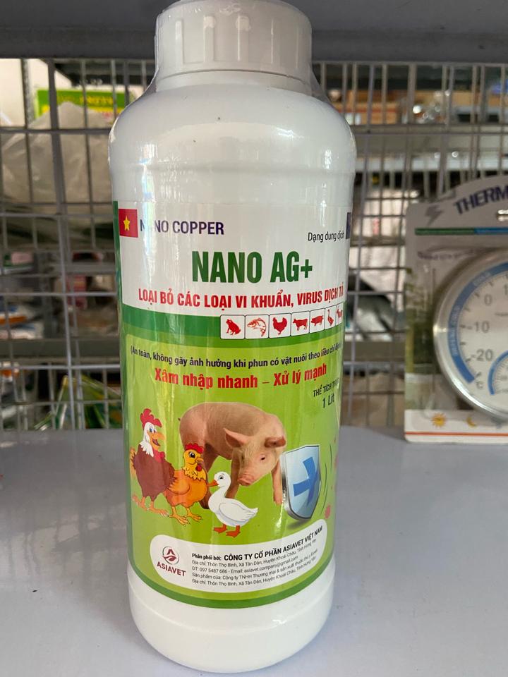 Sát trùng Nano bạc 1l - Asiavet-duoc-ban-tai-Thuốc Thú Y Vân Lan