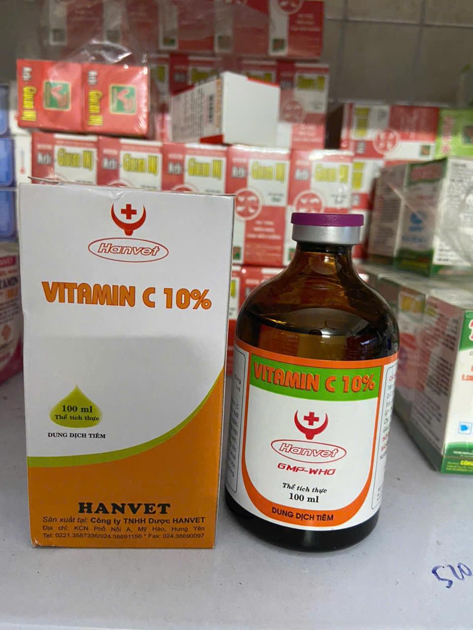 Vitamin C 10% 100ml - Hanvet-duoc-ban-tai-Thuốc Thú Y Vân Lan