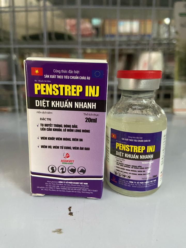 Penstrep 20ml - Asiavet-duoc-ban-tai-Thuốc Thú Y Vân Lan