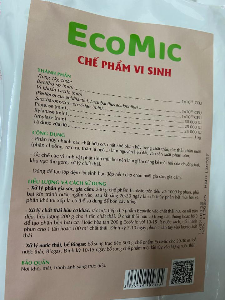 Ecomix 1kg - Vi sinh rắc chuồng-duoc-ban-tai-Thuốc Thú Y Vân Lan