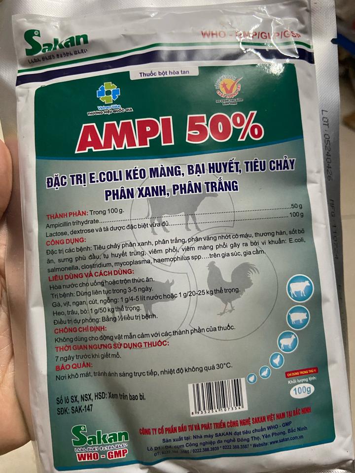 Ampi 50% 100g Sakan-duoc-ban-tai-Thuốc Thú Y Vân Lan
