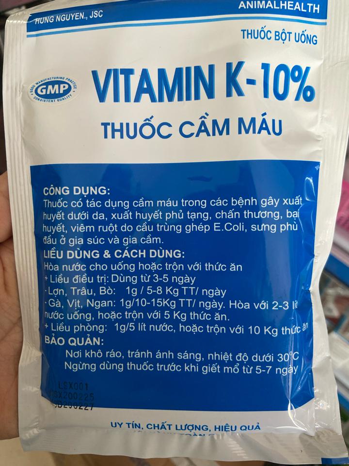 Vitamin K 100g-duoc-ban-tai-Thuốc Thú Y Vân Lan