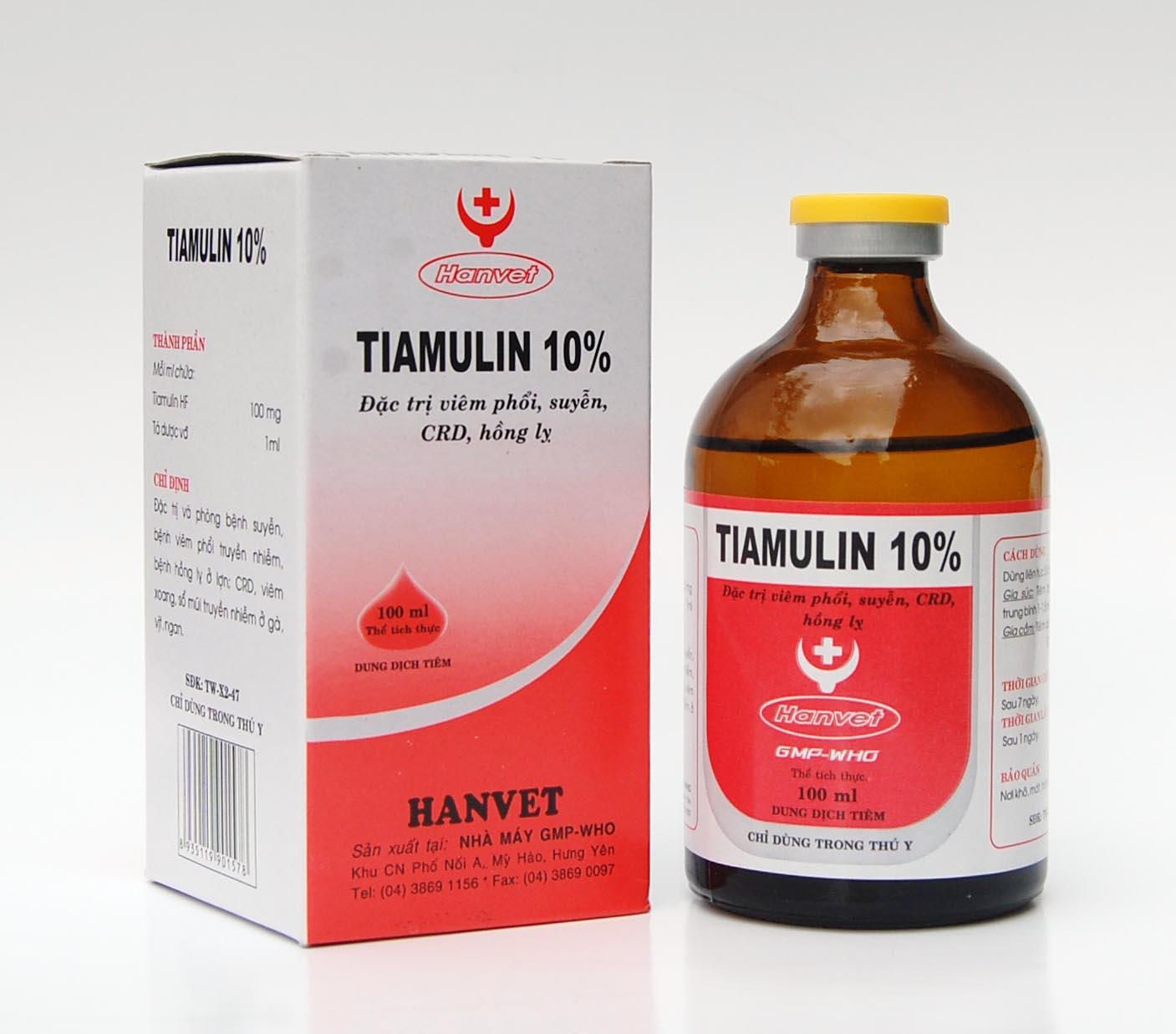 Tiamulin 10% 100ml - Hanvet-duoc-ban-tai-Thuốc Thú Y Vân Lan