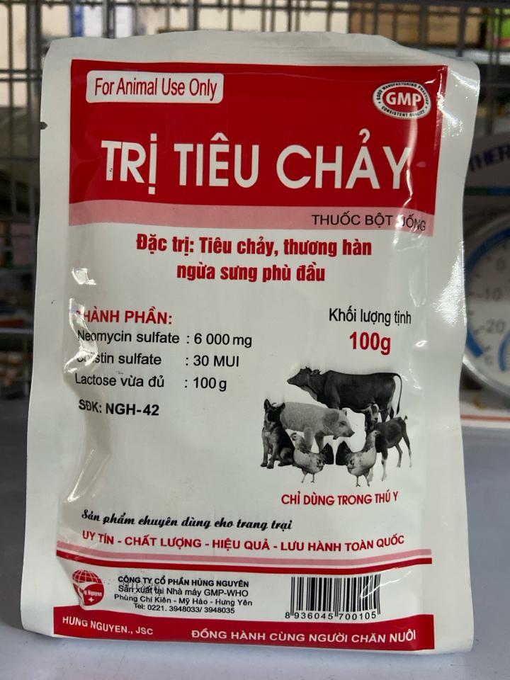 Trị tiêu chảy 100g - Hùng Nguyên-duoc-ban-tai-Thuốc Thú Y Vân Lan