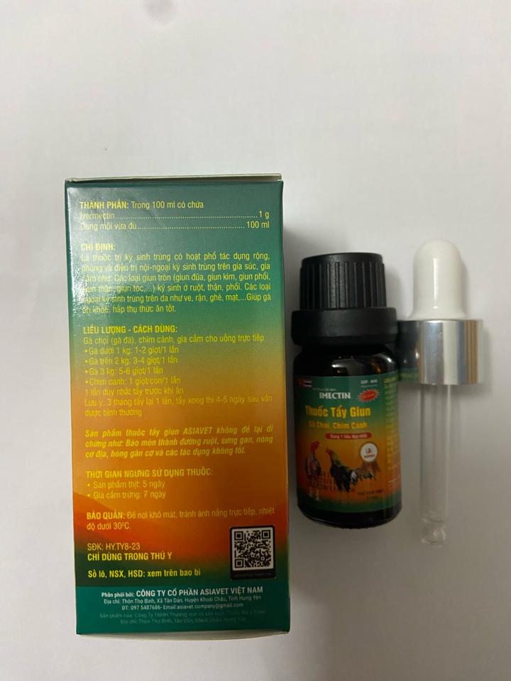 Thuốc tẩy giun gà chọi, chim cảnh 10ml-duoc-ban-tai-Thuốc Thú Y Vân Lan