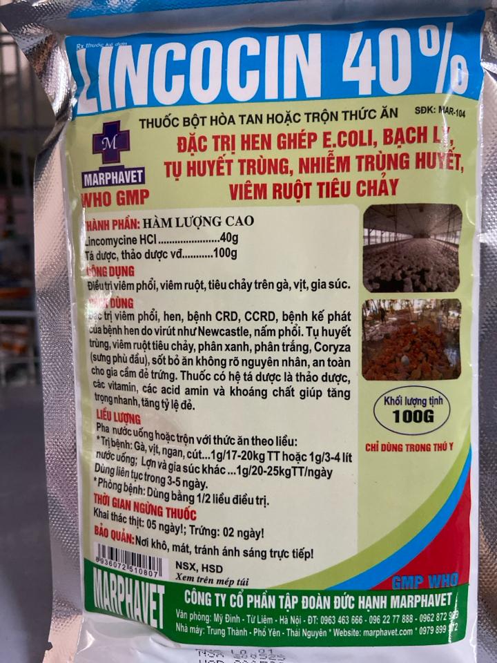 Lincocin 40% 100g - Marphavet-duoc-ban-tai-Thuốc Thú Y Vân Lan