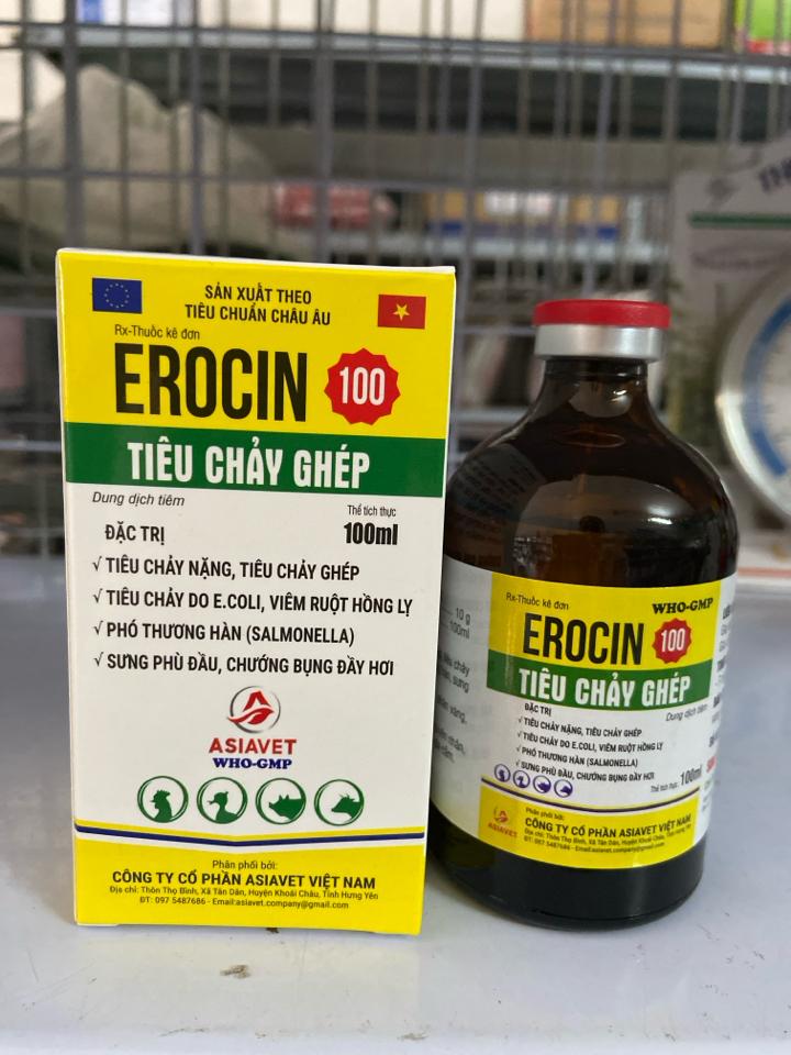 Erocin tiêu chảy ghép 100ml - Asiavet-duoc-ban-tai-Thuốc Thú Y Vân Lan