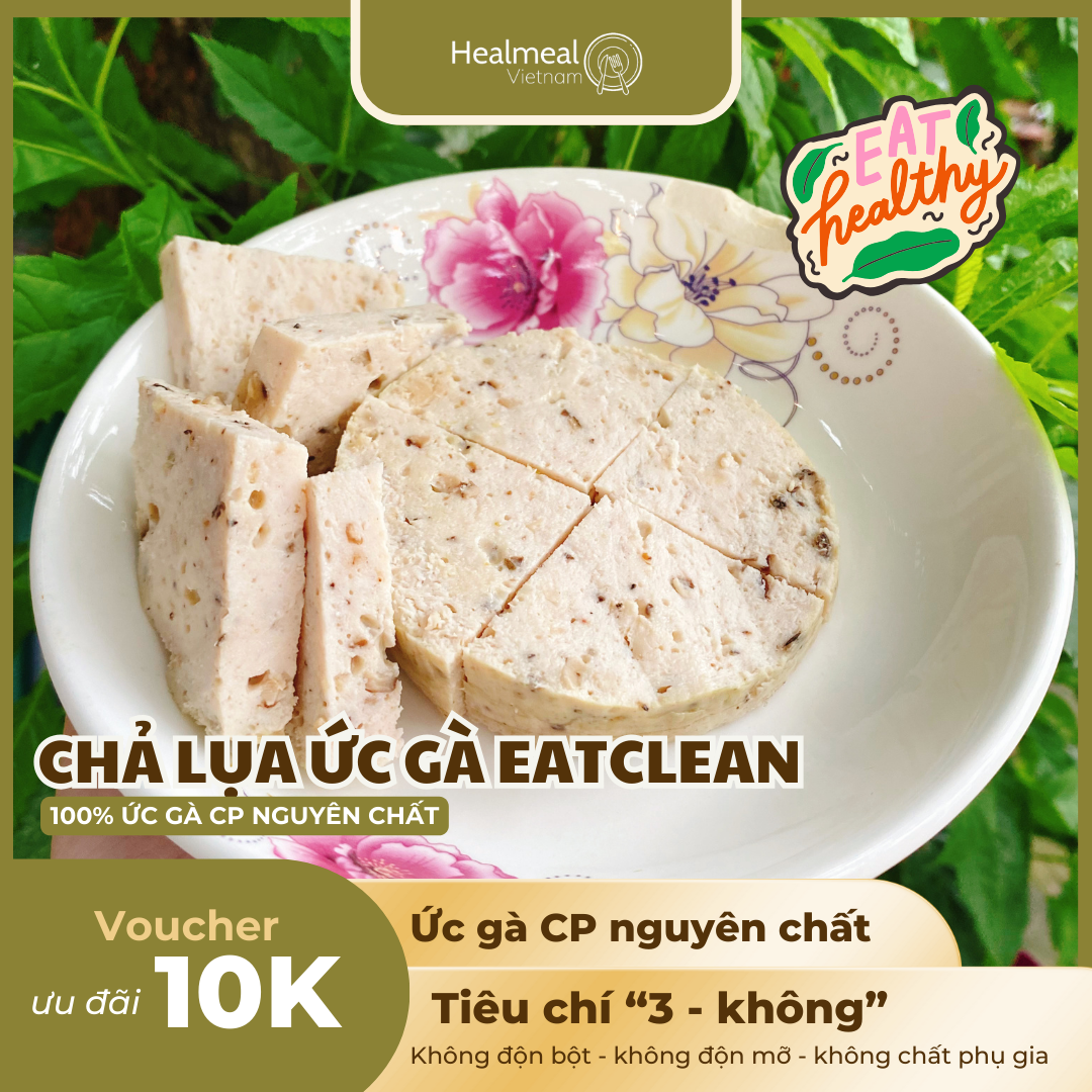 Chả lụa ức gà nấm-duoc-ban-tai-Healmeal Vietnam