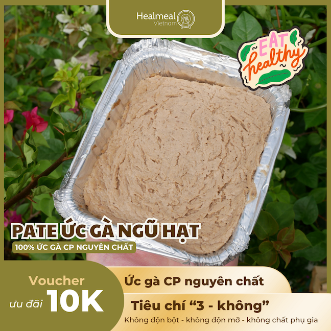 Pate ức gà nấm ngũ hạt-duoc-ban-tai-Healmeal Vietnam