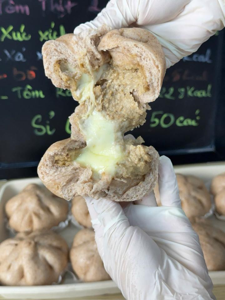 Bánh bao chay nhân pate phô mai-duoc-ban-tai-Healmeal Vietnam