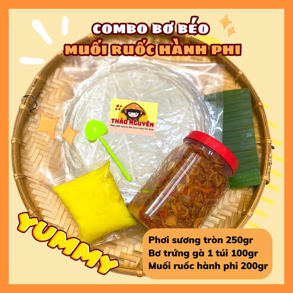 Combo 500gr phơi sương 100gr bơ 200gr muối ruốc-duoc-ban-tai-Thảo Nguyên - Bánh tráng Tây Ninh