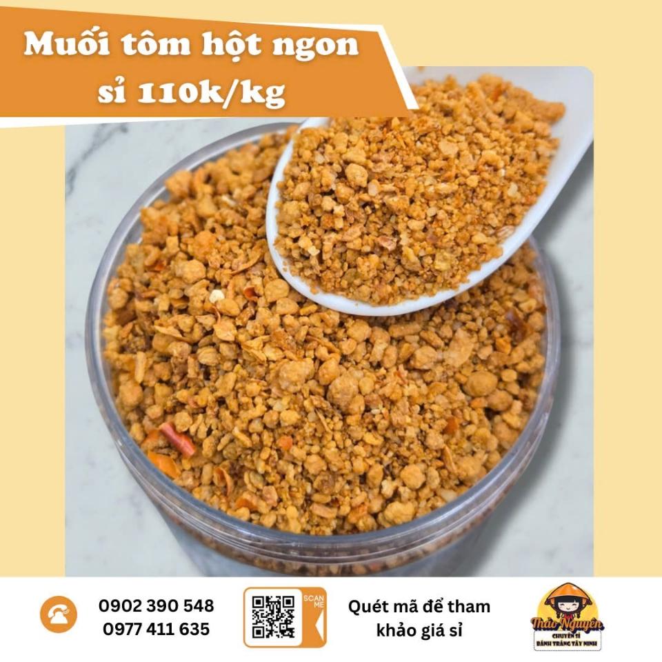 Muối tôm hạt loại ngon-duoc-ban-tai-Thảo Nguyên - Bánh tráng Tây Ninh