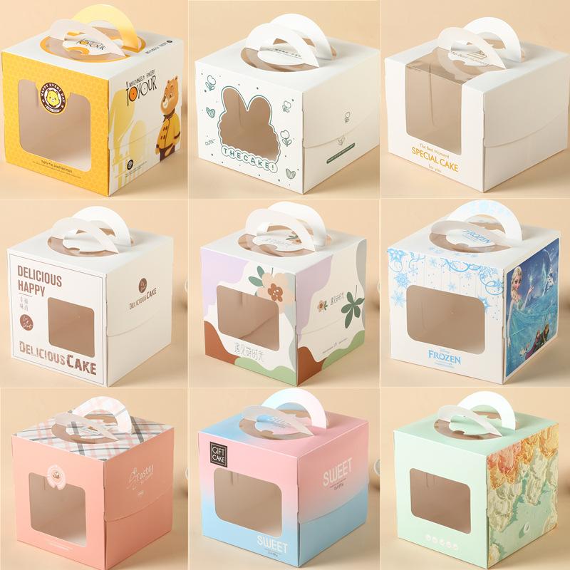 Hộp Giấy Đựng Bánh Kem 16x16x15 kèm đế (T300)-duoc-ban-tai-Hiệu Buôn Khuê