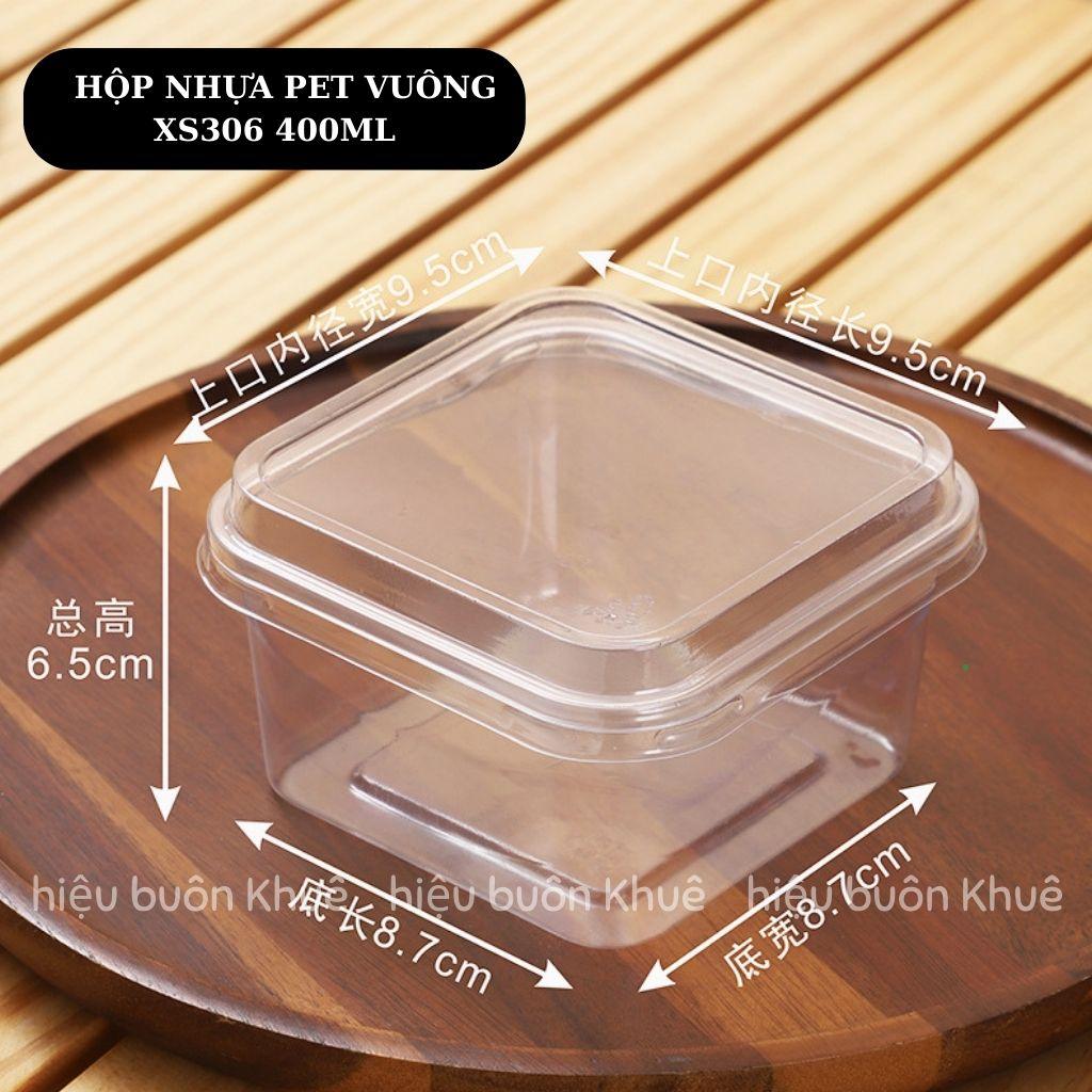 Hộp nhựa PET vuông SX306 400ml T1200-duoc-ban-tai-Hiệu Buôn Khuê