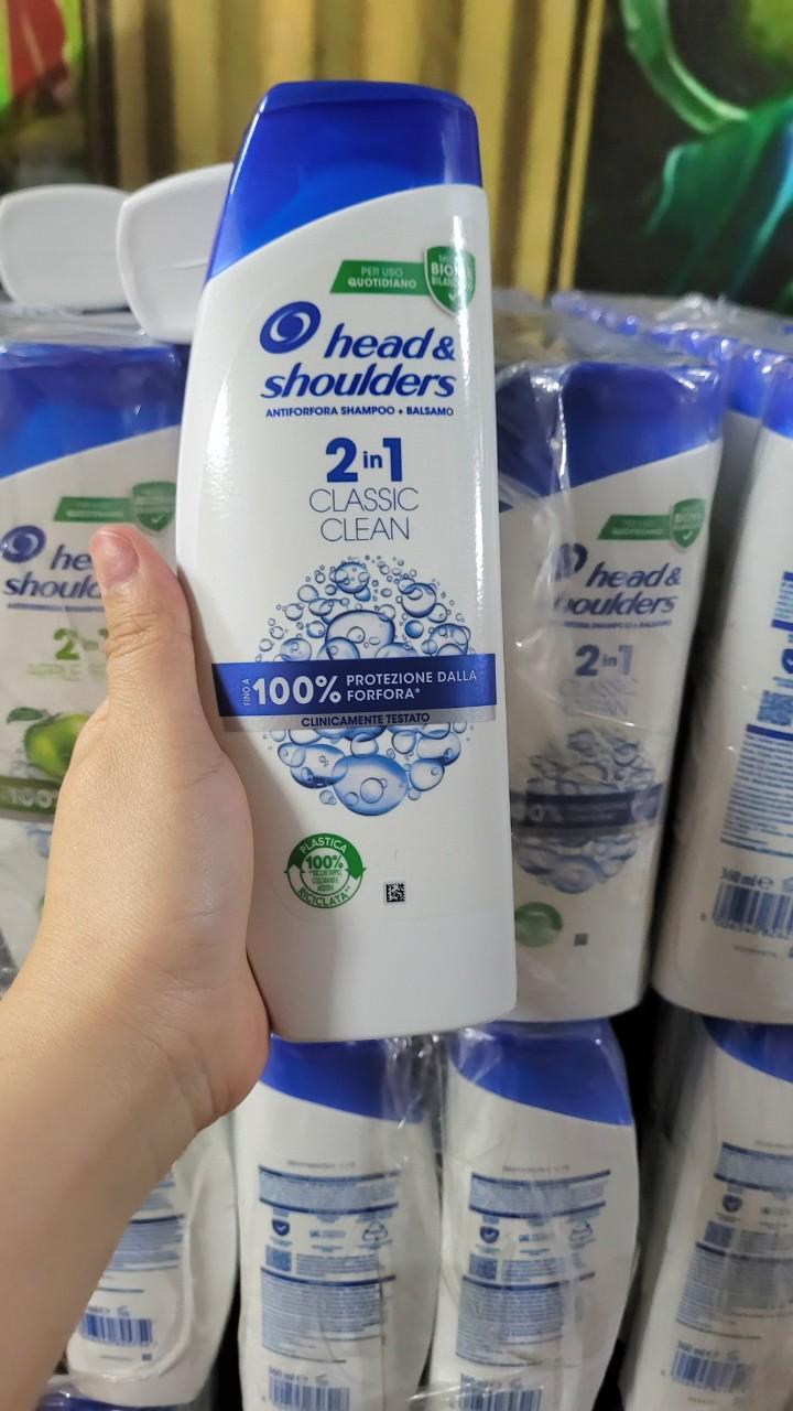 Dầu Gội Trị Gàu Head and Shoulder 2in1 SẠCH GÀU - HẾT NGỨA ⭐️ BẢN ĐỨC - Chai 360ml-duoc-ban-tai-HƯƠNG TÁO ĐỎ