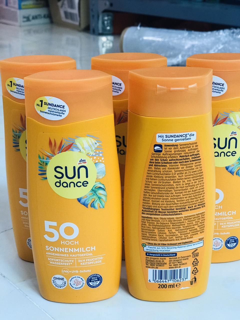 Kem Chống Nắng Sundance Sonnencreme 50 / Tuýp 200ml dạng kem-duoc-ban-tai-HƯƠNG TÁO ĐỎ