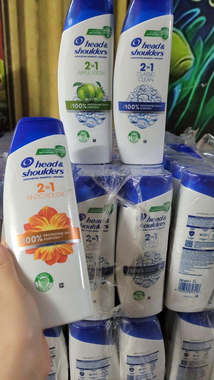 Dầu Gội Trị Gàu Head and Shoulder 2in1 SẠCH GÀU - HẾT NGỨA ⭐️ BẢN ĐỨC - Chai 360ml-duoc-ban-tai-HƯƠNG TÁO ĐỎ