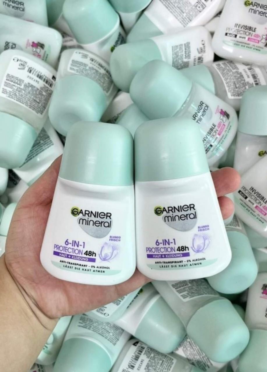 Lăn khử mùi GARNIER MINERAL (Bản dẹt mới) 50ml-duoc-ban-tai-HƯƠNG TÁO ĐỎ
