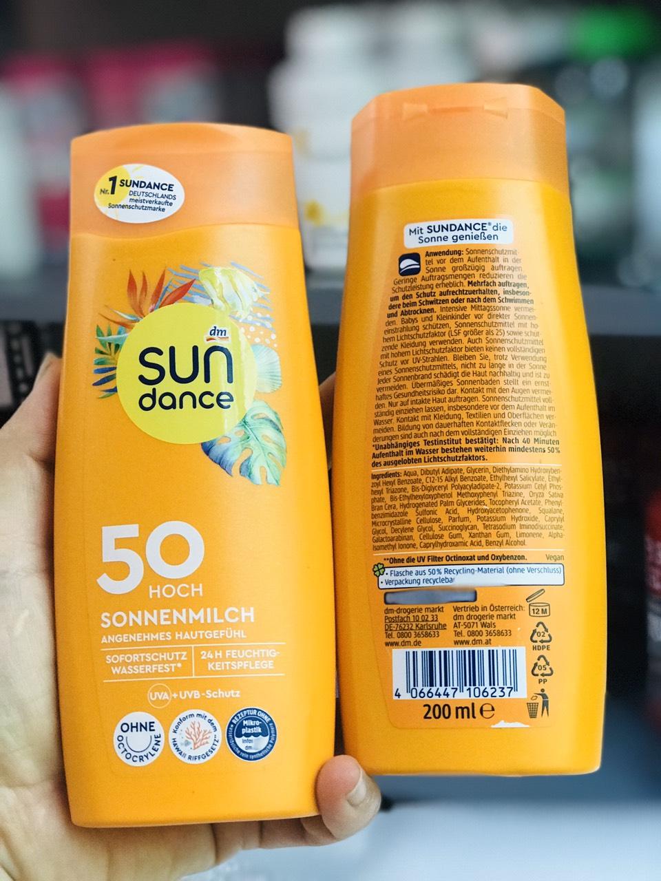 Kem Chống Nắng Sundance Sonnencreme 50 / Tuýp 200ml dạng kem-duoc-ban-tai-HƯƠNG TÁO ĐỎ