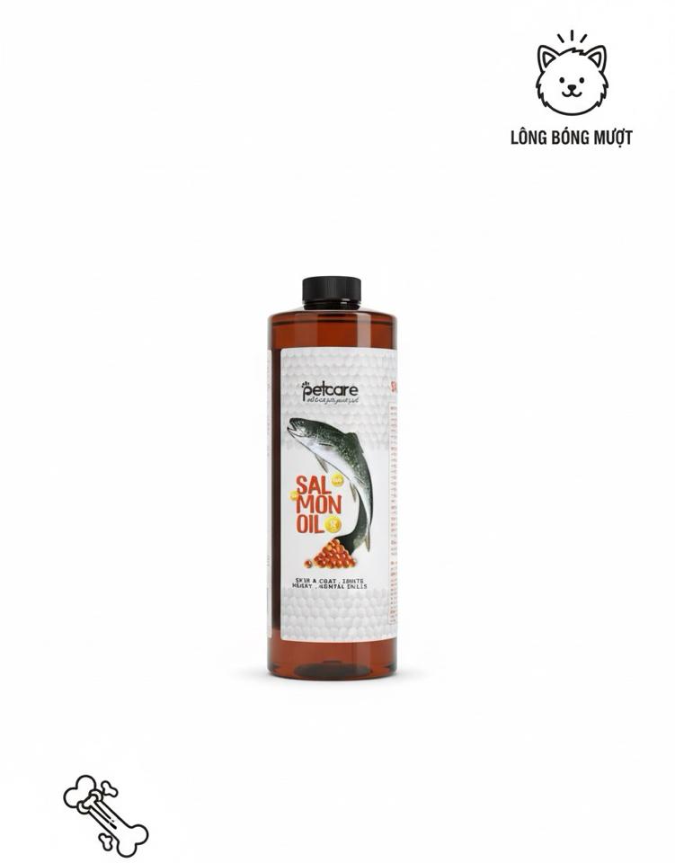 Dầu Cá Hồi PETCARE Salmon Oil – 100\% Tự Nhiên (1 Lít)-duoc-ban-tai-Bệnh Viện Thú Cưng Việt - Mỹ Hà Nội