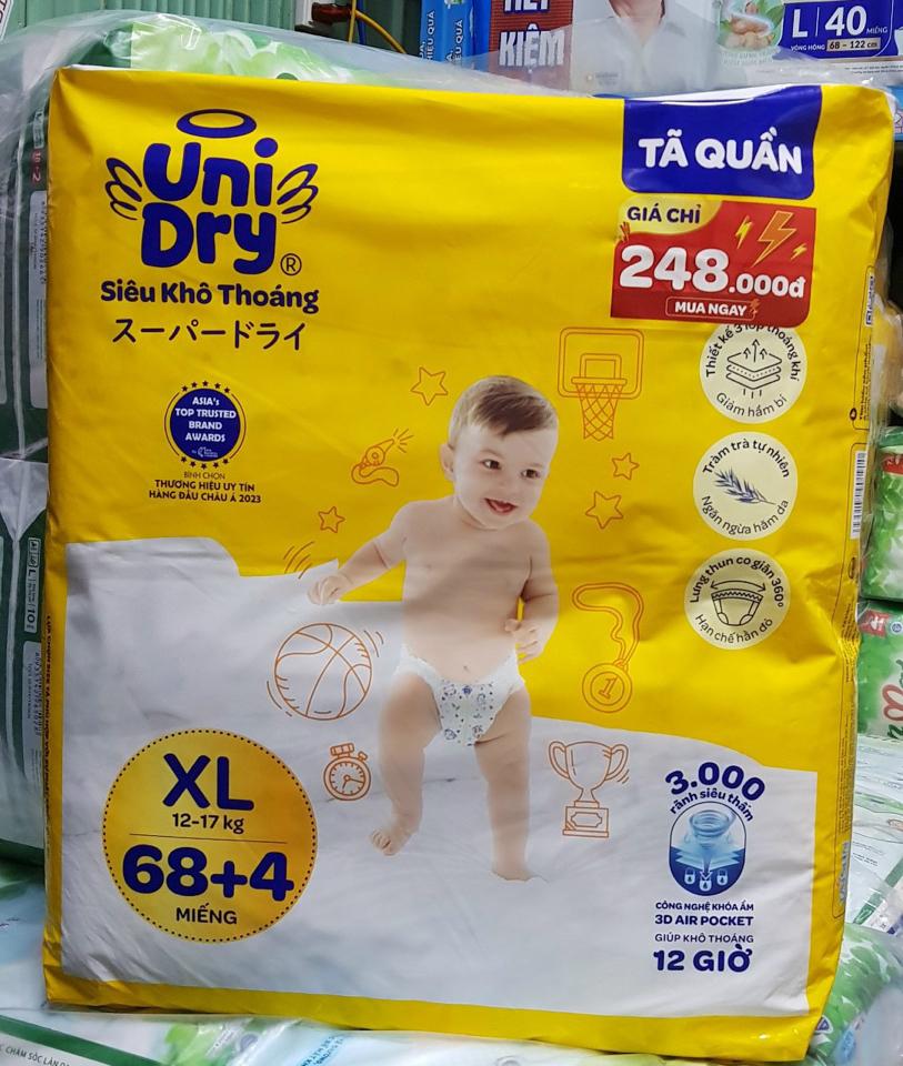 Tã Quần Bé UniDry Size XL68+4 Miếng-duoc-ban-tai-BẢO NGỌC STORE