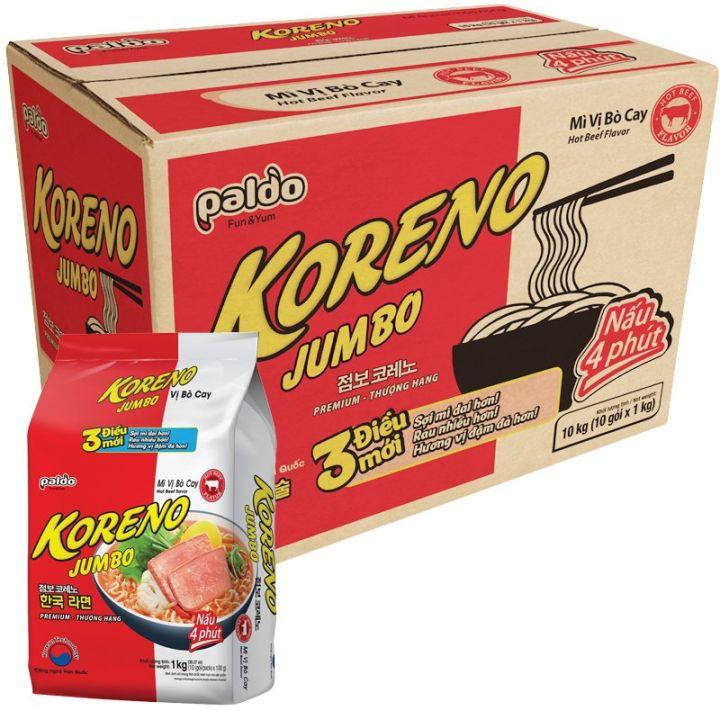 Mì Koreno Jumbo Bò Cay 100g-duoc-ban-tai-Nhà phân phối BKJ | Kho sỉ Indomie Hà Nội