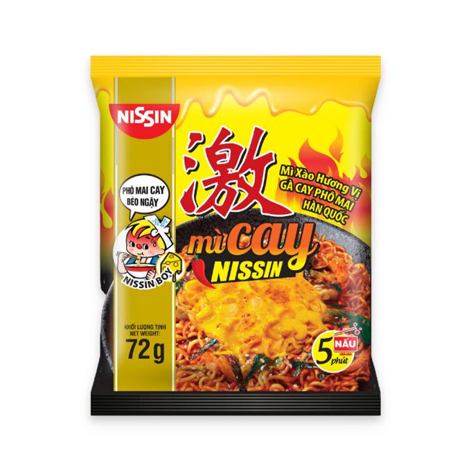 Mì trộn Nissin Gà Cay Phô Mai (30x72g)-duoc-ban-tai-Nhà phân phối BKJ | Kho sỉ Indomie Hà Nội