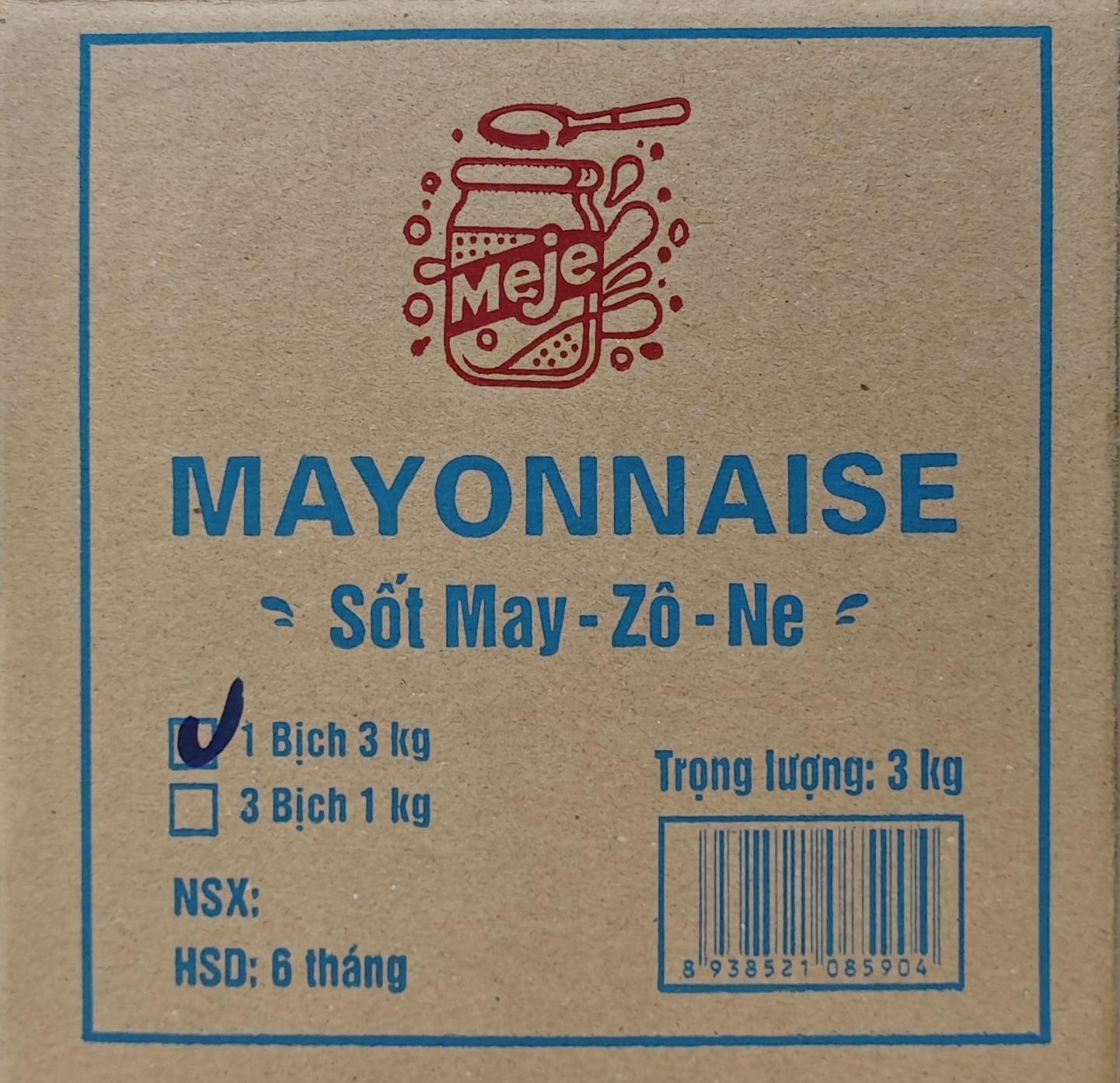 Sốt Mayonnaise MEJE - Hộp 3kg-duoc-ban-tai-Nhà phân phối BKJ | Kho sỉ Indomie Hà Nội