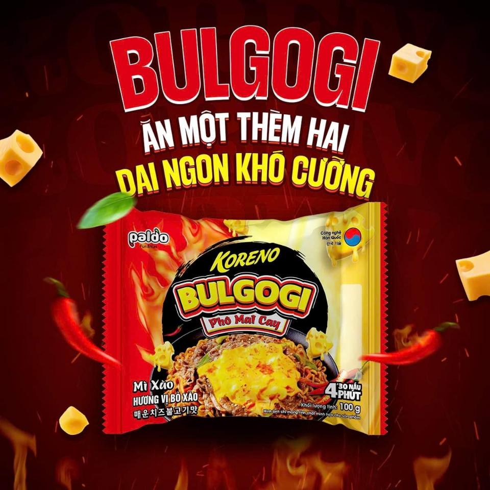 Mì trộn Koreno BULGOGI Bò Xào Phô Mai Cay 100g-duoc-ban-tai-Nhà phân phối BKJ | Kho sỉ Indomie Hà Nội