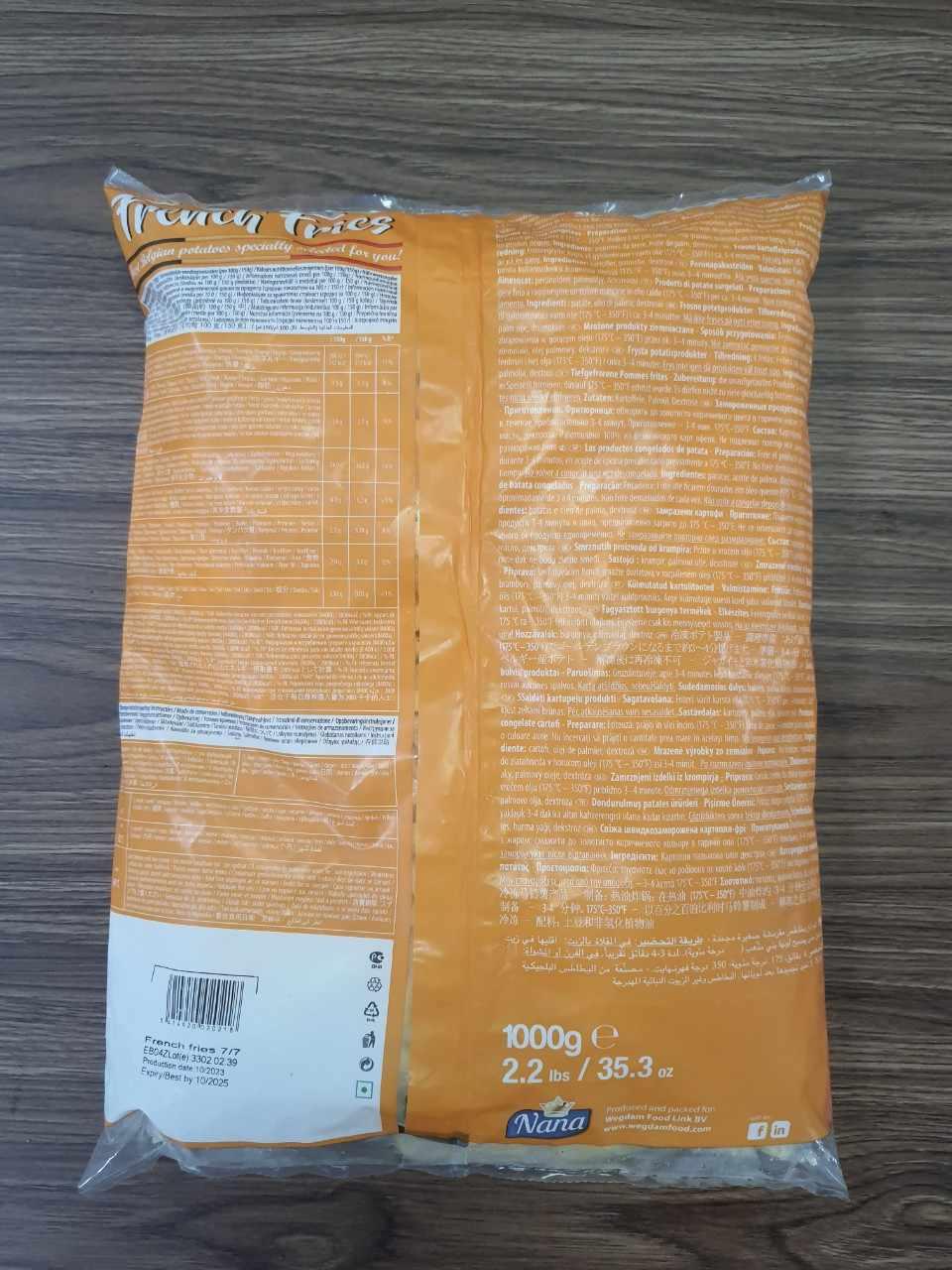 Khoai Tây Chiên Bỉ Nana Cọng 7 Túi Vàng 1kg-duoc-ban-tai-Nhà phân phối BKJ | Kho sỉ Indomie Hà Nội