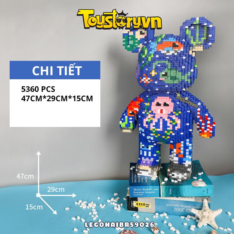 Lego Bearbrick 47cm Haicaipin 59026-duoc-ban-tai-Đồ chơi đồng giá 99k