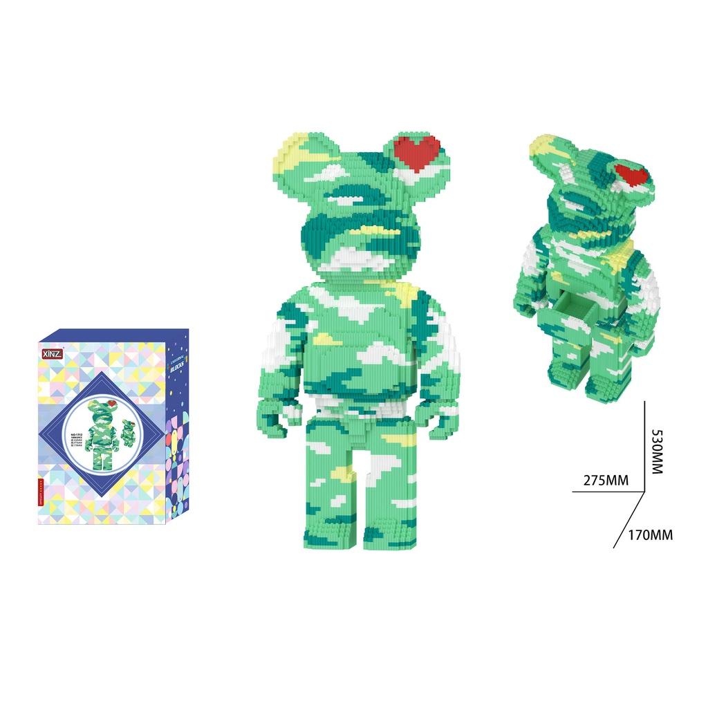 Lego Bearbrick Xanh 53cm Xinz 1712-duoc-ban-tai-Đồ chơi đồng giá 99k