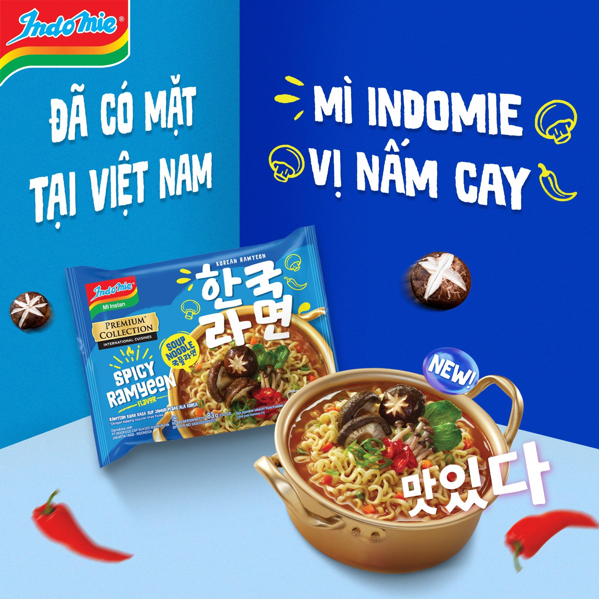 Mì trộn Indomie Nấm Cay Hàn Quốc 83g (40 Gói)-duoc-ban-tai-Nhà phân phối BKJ | Kho sỉ Indomie Hà Nội